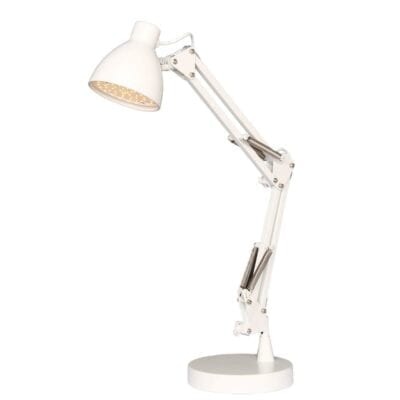 Skrivebordlampe med LED i hvid