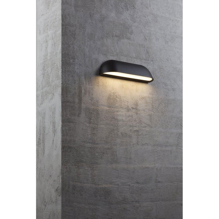 Væglampe LED Front 26 sort | Køb Nordlux
