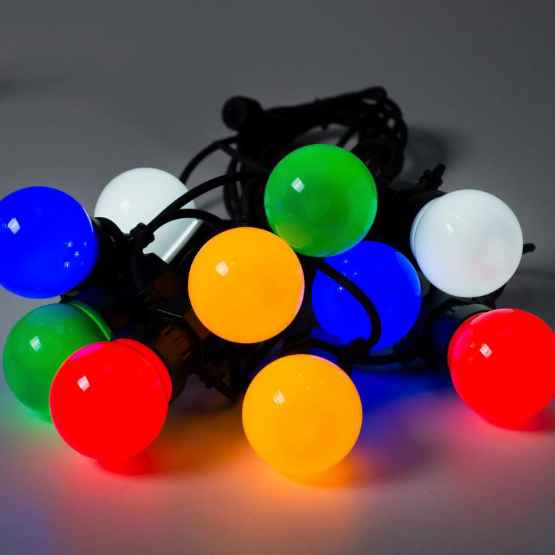 Party Lyskæde | Lyskæde med 10 farvet LED pærer